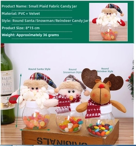 Detailansicht der 8x15cm Weihnachtsdosen mit Weihnachtsmann, Schneemann und Rentierfiguren