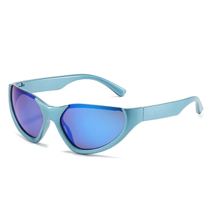Y2K Cat Eye Sports Sunglasses Wrap Around UV400 Half Frame Cycling Eyewear For Outdoor Fashion Women Men PC Material
