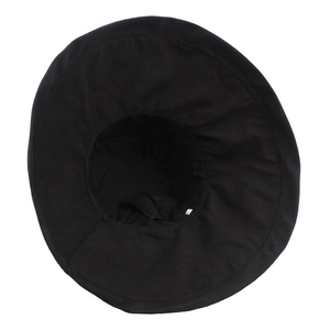 Chapeau de soleil noir à large bord pour femme avec bord pliable en fil pour protection UV