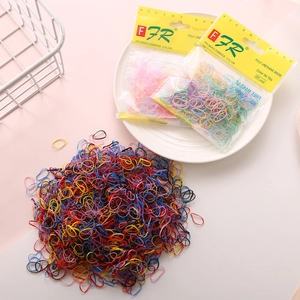 Colorful TPU elastic hair bands for girls in bulk pack and retail bags for ponytails