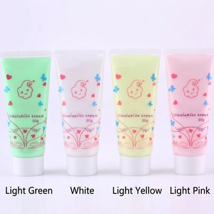 50ml DIY simulation cream clay set with piping tips for phone case crafting in 4 pastel colors