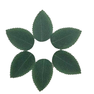 Artificial Green Leaves Satin Screen Printed Polyester Fabric For DIY Crafting Wreath Gift Box Decor Dark Green
