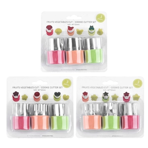 Vegetable Fruit Shape Cutters Stainless Steel Cookie Molds With Protective Handle Durable Kitchen Tool For Decorative Food
