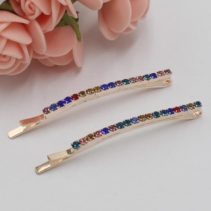 Barrettes À Cheveux En Alliage De Strass Élégantes Pinces À Cheveux Étincelantes Style Coréen Pour Femmes Et Filles