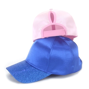 Casquettes de baseball en coton mercerisé avec paillettes et trou pour queue de cheval