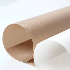 Reusable heat resistant non-stick brown PTFE baking mat roll for oven and cake trays