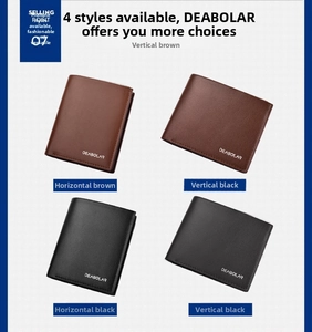 Short PU leather wallets for men in vertical and horizontal styles black and brown