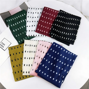 Foulard plissé à pois pour femmes en plusieurs couleurs, style coréen élégant