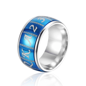 Poker Card Rotatable Spinner Ring Stainless Steel Personalized Fashion Hand Jewelry For Men And Women