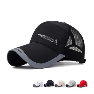 Mesh Baseball Cap Breathable Quick Dry Extended Brim Sun Protection Outdoor Sports Adjustable Trucker Hat Men Women