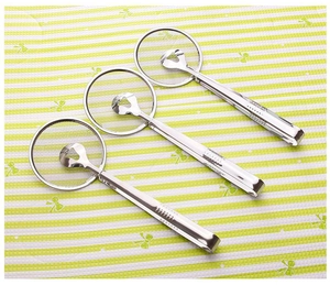 Dreiteiliges Set aus Edelstahl-Frittierzangen mit Metallsieb für die Küche zum Ölfiltern