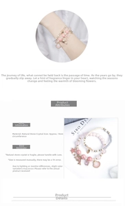 Detailed view of beaded bracelets with dolphin and shell charms made of natural crystal stone