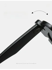 Detailed macro view of high quality metal hinges and printed frame specifications on sunglasses