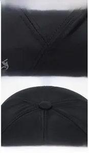 Détail d'une casquette de baseball respirante avec coutures renforcées et texture en mesh