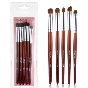 Pinceaux De Maquillage Professionnels Pour Les Yeux Poils De Poney Manche En Bois Tube Aluminium Estompage Des Ombres Beauté Femme