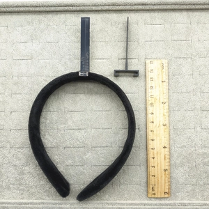 Black Velvet Headband Base With Plastic Clips DIY Hair Accessory Components Width Head Hoop For Women Girls Handmade Jewelry Making