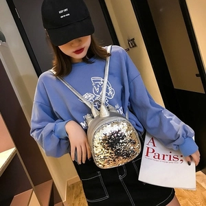 Children shiny sequin mini backpack cute small school bag for little girls trendy daypack