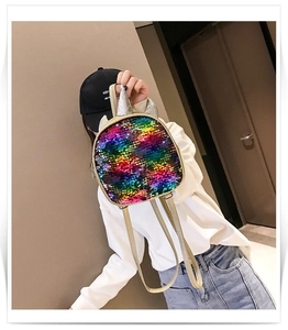 Colorful sequin mini backpack for kids cute unicorn design sparkling small school bag daily use
