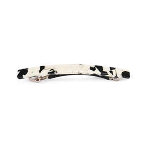 French acetate marble pattern spring hair clip with black and white cow print for women