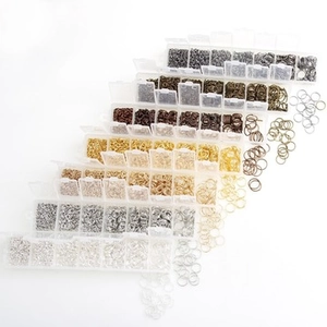 Anellini aperti di giunzione colori assortiti metallo creazione gioielli con scatole