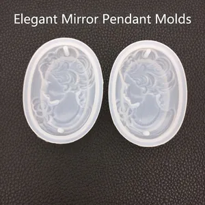 Moule En Silicone À Relief Portrait De Dame Noble Cameo Ovale Pour Bricolage Résine Aromathérapie Plâtre Savon Miroir