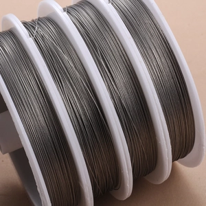 Three spools of stainless steel beading wire for DIY handmade jewelry making crafts