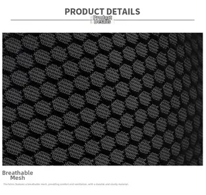 Close-up of black breathable honeycomb mesh fabric on a long brim summer baseball cap