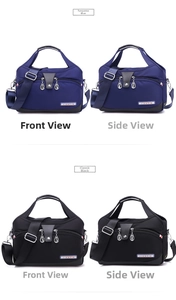 Women large capacity nylon oxford canvas shoulder crossbody handbag with handles.