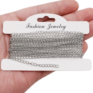 Stainless Steel Extension Chains Tail Chain DIY Jewelry Making Accessories For Bracelet Necklace Electroplated
