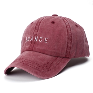 Vintage washed maroon baseball cap featuring white CHANCE embroidery with a curved brim