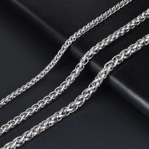Three men's stainless steel dragon bone necklaces in various widths on black leather