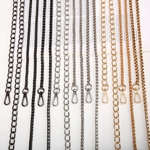 Fashion metal chain shoulder straps for women bags in gold, silver and black finishes