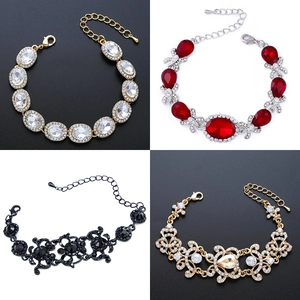 Armband Legierung Kristall Rhinestone Verstellbar Hummerverschluss Hochzeit Braut Party Abend Luxus Elegant Damen