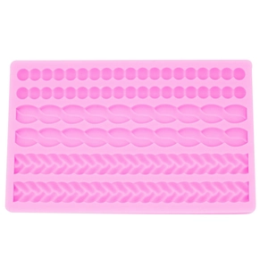 Silicone Fondant Cake Mold Artificial Pearl Rope Braid Border Decorating Sugarcraft Tool DIY Baking Chocolate Kitchen Gadget