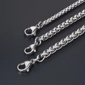 Men's stainless steel dragon bone necklace chains with lobster clasps in silver tone