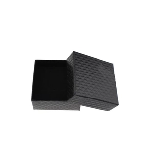 Quilted Pattern Paper Jewelry Box Black Gift Packaging For Necklace Earring Pendant Storage Display Case Daily Organization