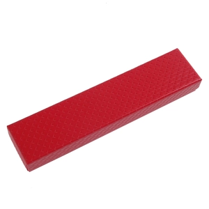 Red rectangular jewelry box with diamond texture for necklaces and bracelets on white background