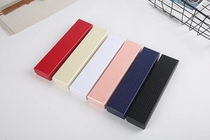 Detailed view of rectangular gift boxes with diamond texture in six assorted colors
