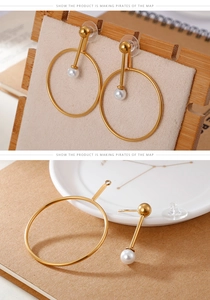 Modular pearl hoop earrings with detachable charms shown in versatile wear options