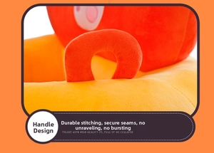 Close-up of soft PP cotton filling and durable stitching on infant plush seating chair