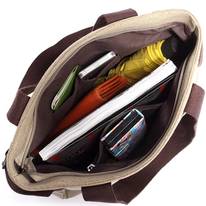 Canvas cat tote bag featuring a spacious interior with multiple storage pockets
