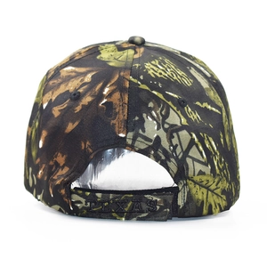 Jungle camouflage baseball cap featuring Texas embroidery on the adjustable rear strap
