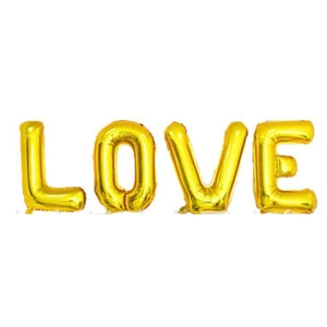 Ballons LOVE en aluminium doré champagne 32 pouces pour décoration mariage et fête