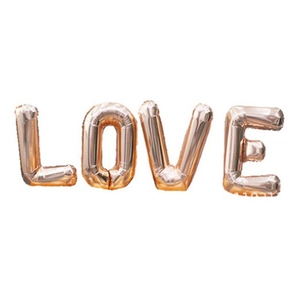 Kit de ballons LOVE 32 pouces or champagne pour décoration de mariage et anniversaire