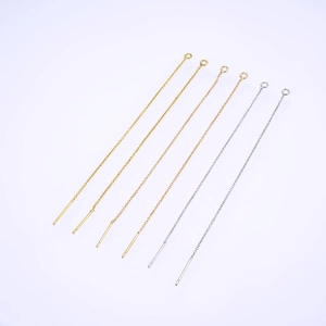 Catene per orecchini a nappa lunga minimaliste in oro e argento per gioielli fai-da-te