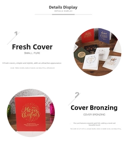 Detail showing eight luxury Christmas card designs with gold foil stamping and assorted colors