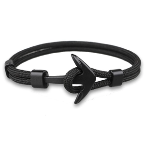 Nautical Anchor Bracelet Braided Paracord Rope With Alloy Clasp Sailor Style Outdoor Hand Jewelry For Men Women