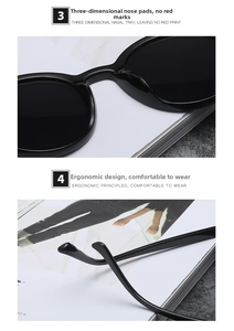 Detail view of ergonomic temple tips and 3D nose pads on milk tea round sunglasses