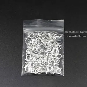 Silver alloy lobster clasp connectors in bulk 12dmm packaging for DIY jewelry making