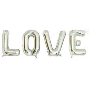 Lot de ballons LOVE en aluminium argenté 32 pouces pour mariage et anniversaire